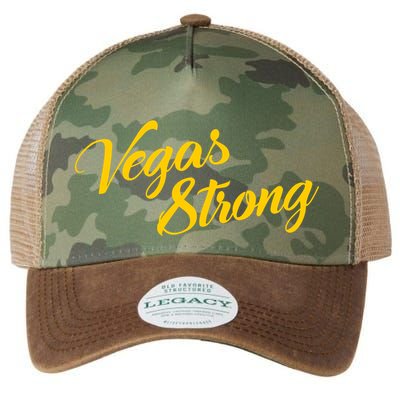 Vegas Strong Gold Script Legacy Tie Dye Trucker Hat