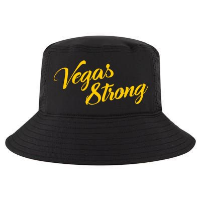 Vegas Strong Gold Script Cool Comfort Performance Bucket Hat