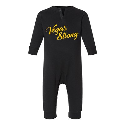 Vegas Strong Gold Script Infant Fleece One Piece