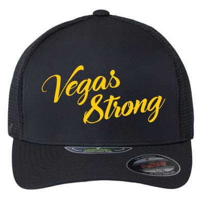 Vegas Strong Gold Script Flexfit Unipanel Trucker Cap