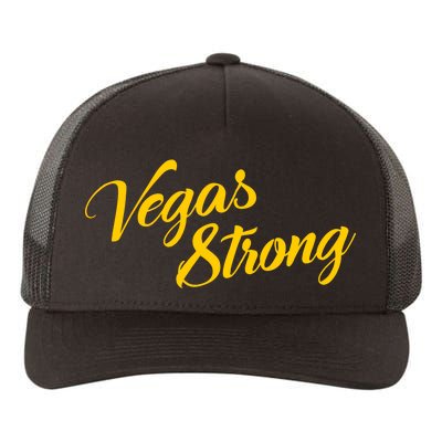 Vegas Strong Gold Script Yupoong Adult 5-Panel Trucker Hat