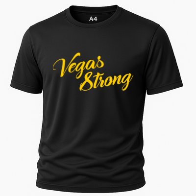 Vegas Strong Gold Script Performance Shirt