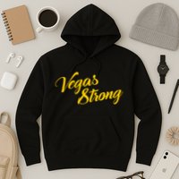 Vegas Strong Gold Script Hoodie