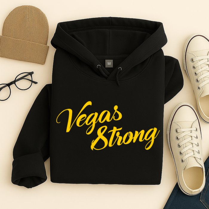 Vegas Strong Gold Script Hoodie