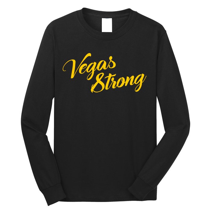 Vegas Strong Gold Script Long Sleeve Shirt