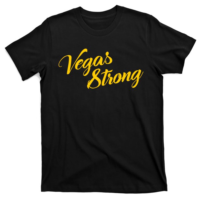 Vegas Strong Gold Script T-Shirt