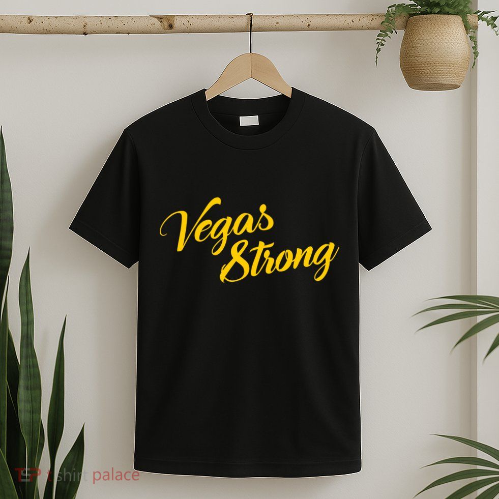 Vegas Strong Gold Script T-Shirt