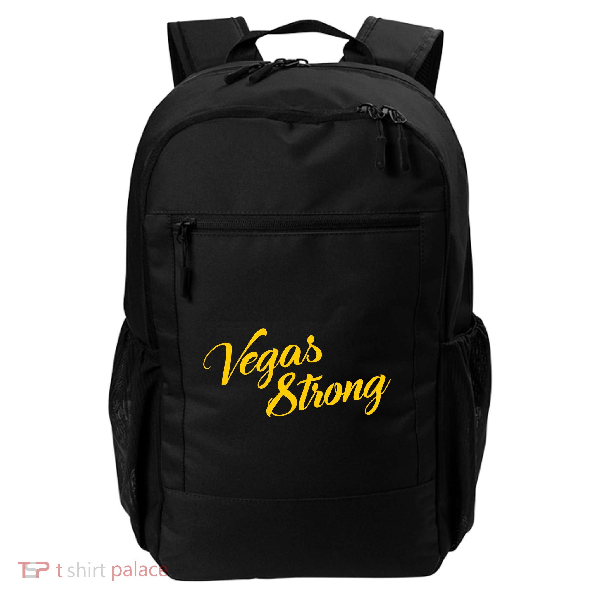 Vegas Strong Gold Script Daily Commute Backpack