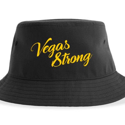 Vegas Strong Gold Script Sustainable Bucket Hat