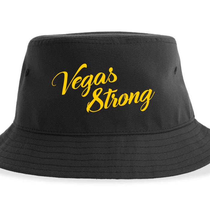 Vegas Strong Gold Script Sustainable Bucket Hat