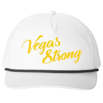 Vegas Strong Gold Script Snapback Five-Panel Rope Hat