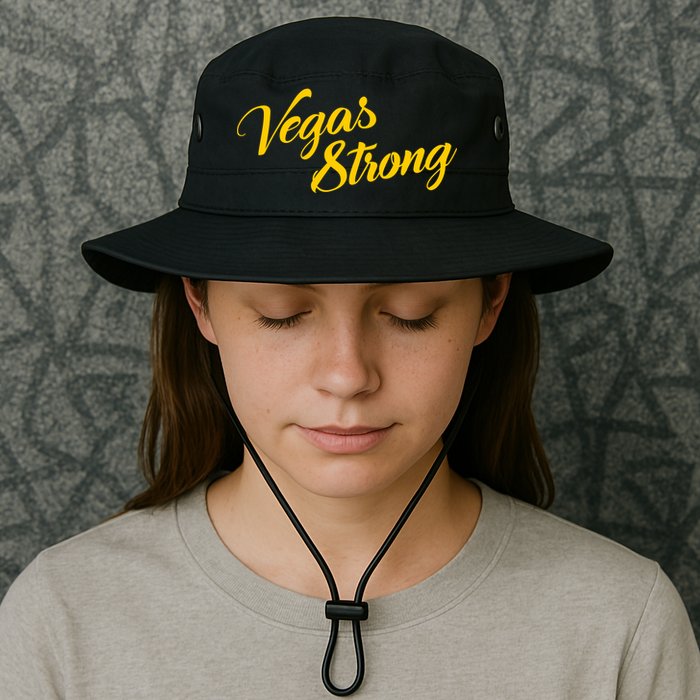 Vegas Strong Gold Script Bucket Hat