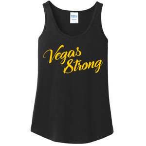 Vegas Strong Gold Script Ladies Essential Tank