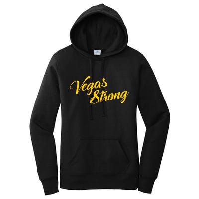 Vegas Strong Gold Script Women's Pullover Hoodie