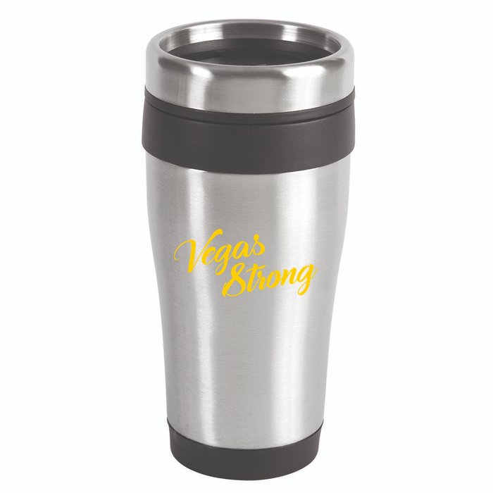 Vegas Strong Gold Script 16oz Travel Tumbler