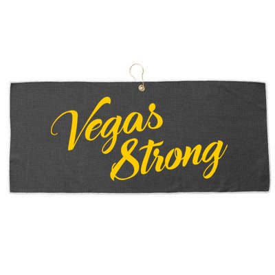 Vegas Strong Gold Script Large Microfiber Waffle Golf Towel