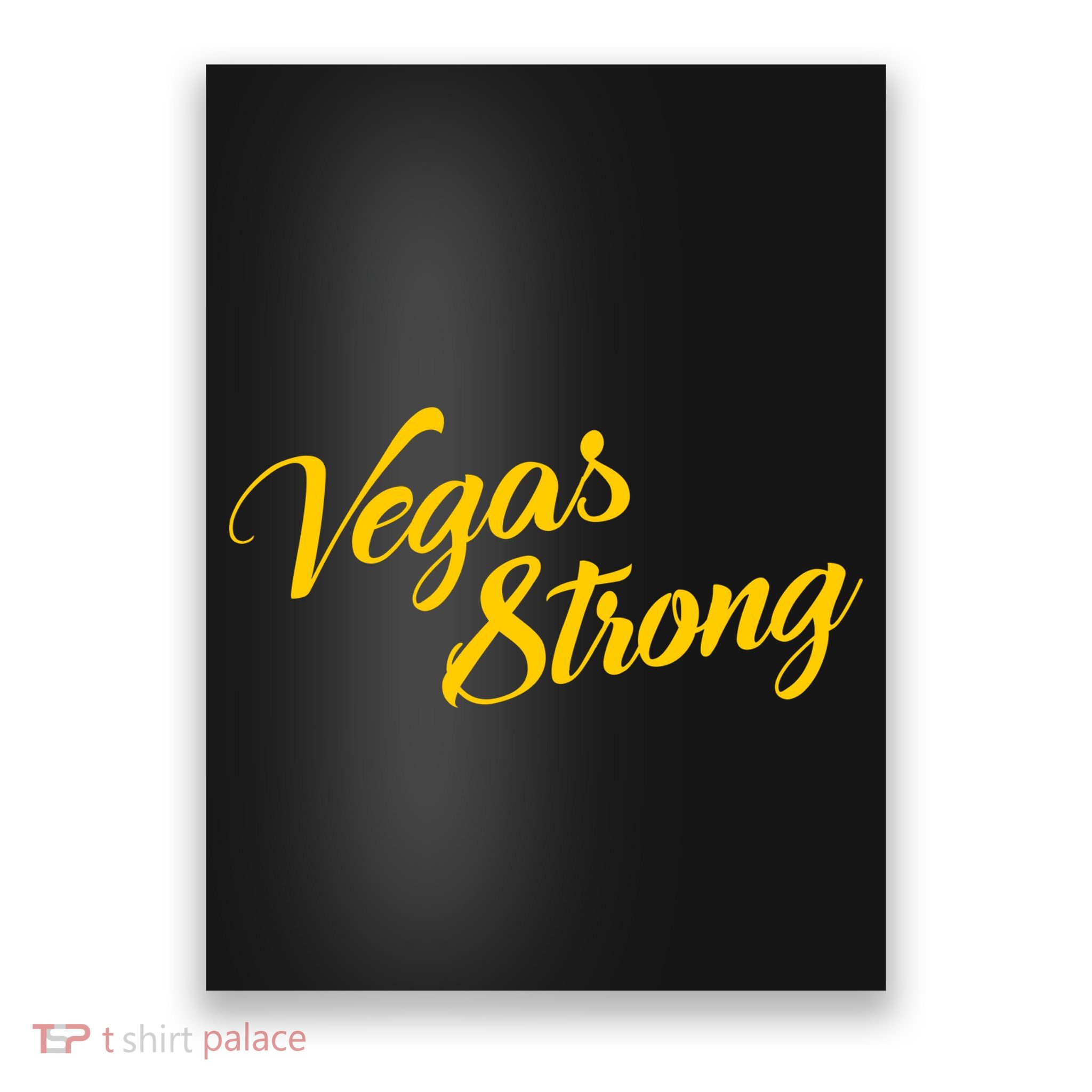 Vegas Strong Gold Script Poster