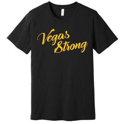 Vegas Strong Gold Script Premium T-Shirt