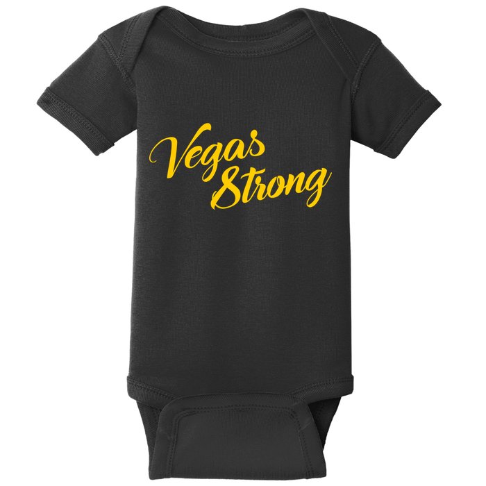 Vegas Strong Gold Script Baby Bodysuit