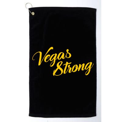 Vegas Strong Gold Script Platinum Collection Golf Towel