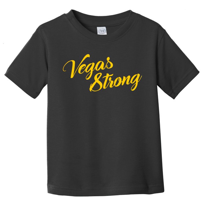 Vegas Strong Gold Script Toddler T-Shirt