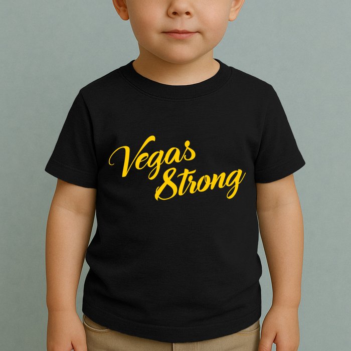 Vegas Strong Gold Script Toddler T-Shirt