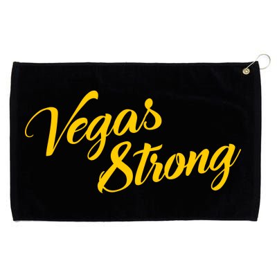 Vegas Strong Gold Script Grommeted Golf Towel