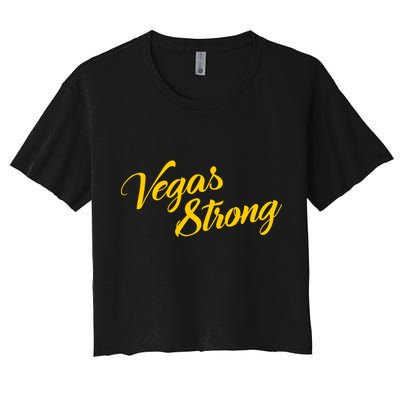 Vegas Strong Gold Script Crop Top