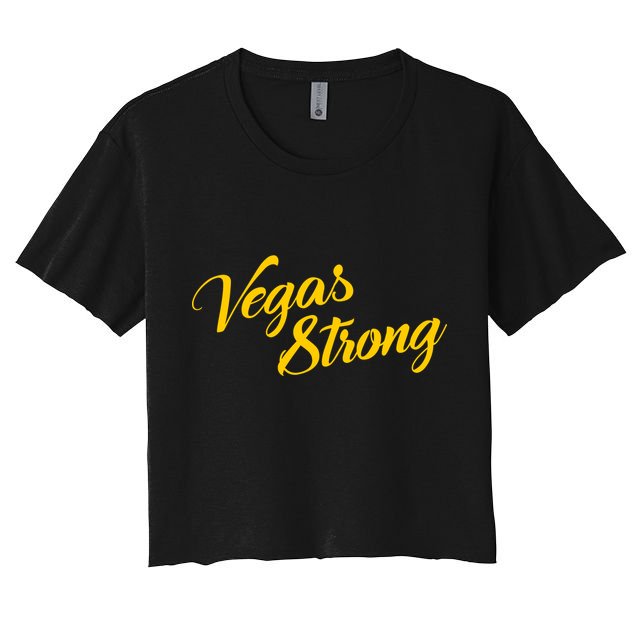 Vegas Strong Gold Script Crop Top