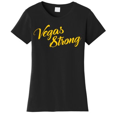 Vegas Strong Gold Script Women's T-Shirt