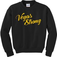 Vegas Strong Gold Script Kids Sweatshirt