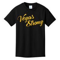 Vegas Strong Gold Script Kids T-Shirt