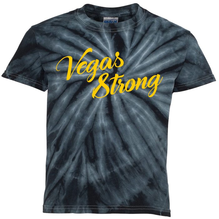 Vegas Strong Gold Script Kids Tie-Dye T-Shirt