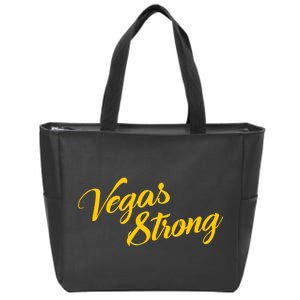 Vegas Strong Gold Script Zip Tote Bag