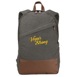 Vegas Strong Gold Script Cotton Canvas Backpack