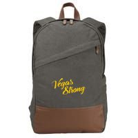 Vegas Strong Gold Script Cotton Canvas Backpack
