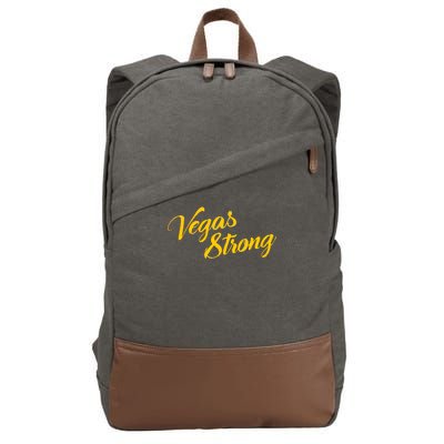 Vegas Strong Gold Script Cotton Canvas Backpack