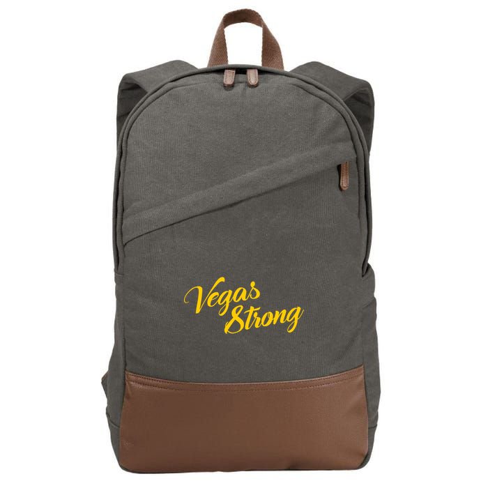 Vegas Strong Gold Script Cotton Canvas Backpack