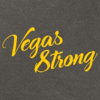 Vegas Strong Gold Script Cotton Canvas Backpack