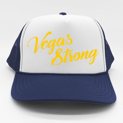 Vegas Strong Gold Script Trucker Hat