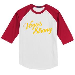 Vegas Strong Gold Script Kids Colorblock Raglan Jersey