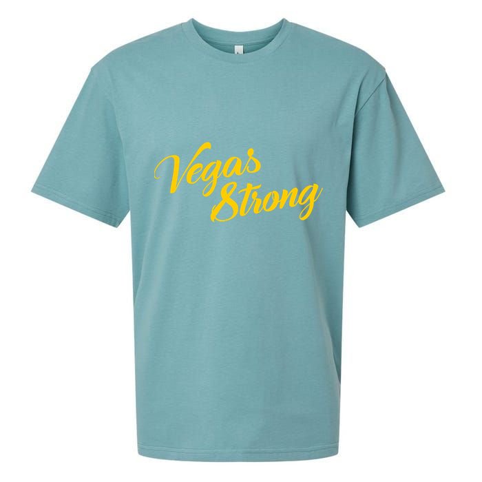 Vegas Strong Gold Script Sueded Cloud Jersey T-Shirt
