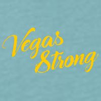 Vegas Strong Gold Script Sueded Cloud Jersey T-Shirt