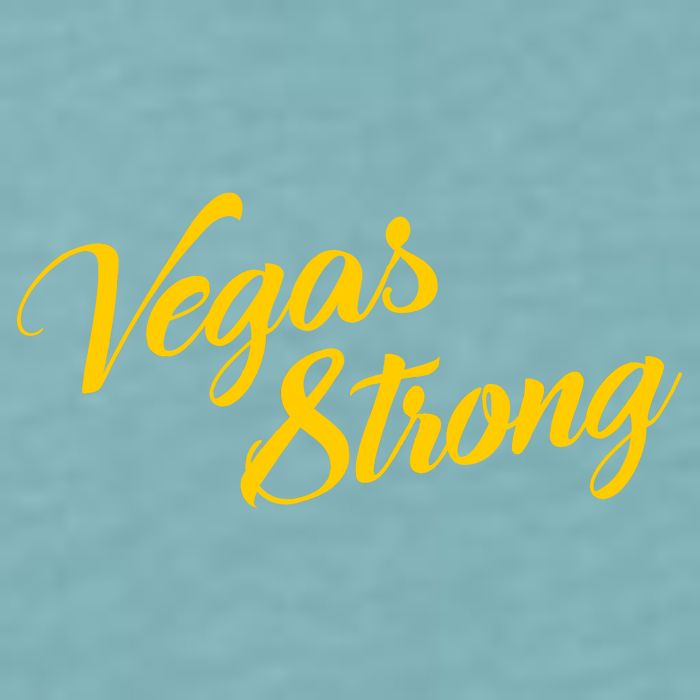 Vegas Strong Gold Script Sueded Cloud Jersey T-Shirt