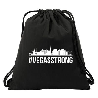 Vegas Strong Hastag #vegasstrong Skyline Drawstring Bag