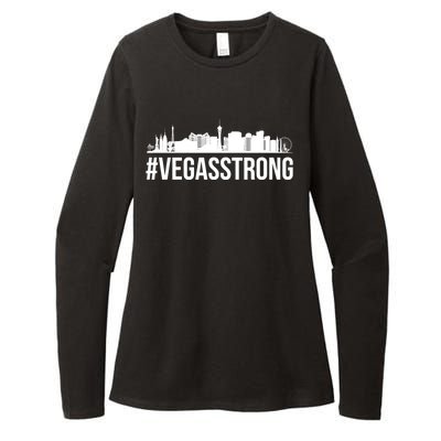 Vegas Strong Hastag #vegasstrong Skyline Womens CVC Long Sleeve Shirt