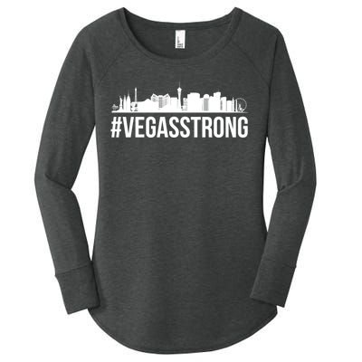 Vegas Strong Hastag #vegasstrong Skyline Women's Perfect Tri Tunic Long Sleeve Shirt