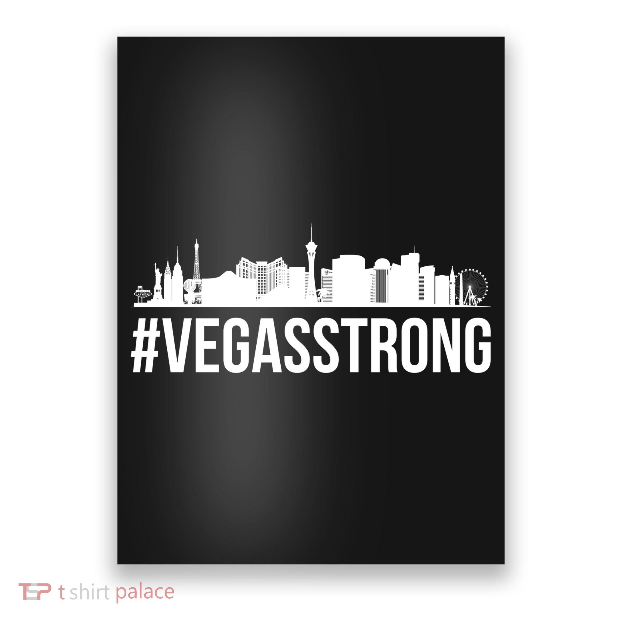 Vegas Strong Hastag #vegasstrong Skyline Poster