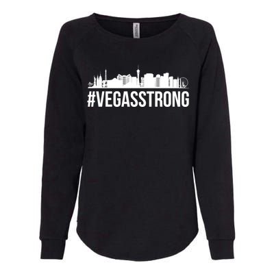 Vegas Strong Hastag #vegasstrong Skyline Womens California Wash Sweatshirt