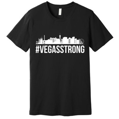 Vegas Strong Hastag #vegasstrong Skyline Premium T-Shirt